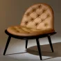 Роскошное кресло MIVICA из кожи и дерева KR38603-32