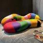 Дизайнерский диван MIVICA из дерева с эксклюзивным принтом DV38605-32