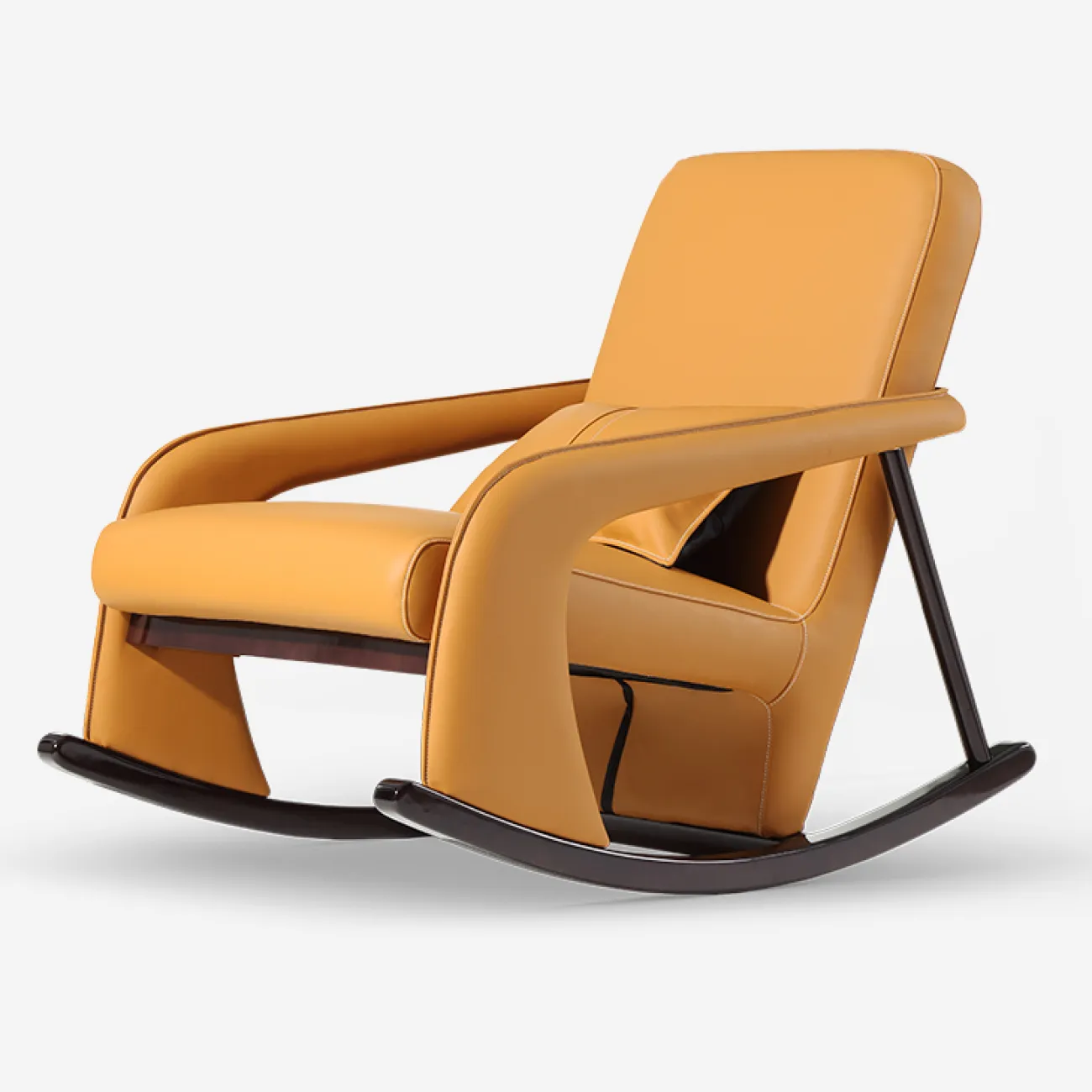 Роскошное кресло-качалка MIVICA  из натуральной кожи KR38608-32