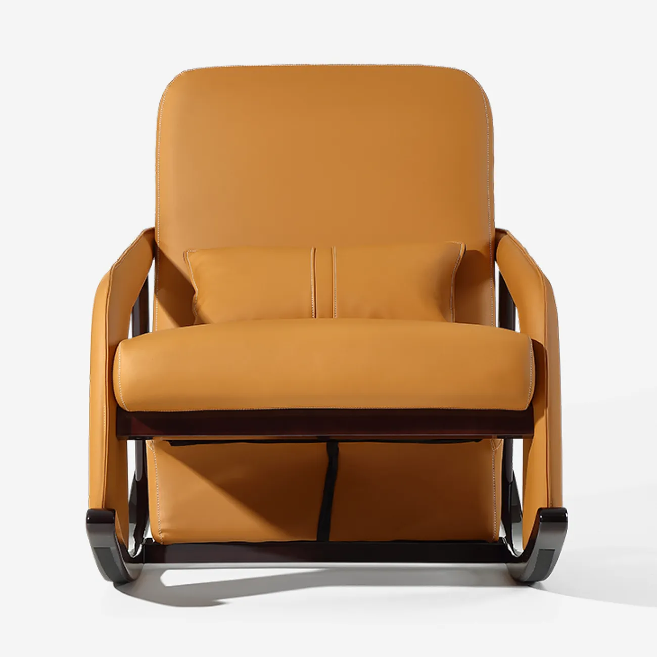 Роскошное кресло-качалка MIVICA  из натуральной кожи KR38608-32