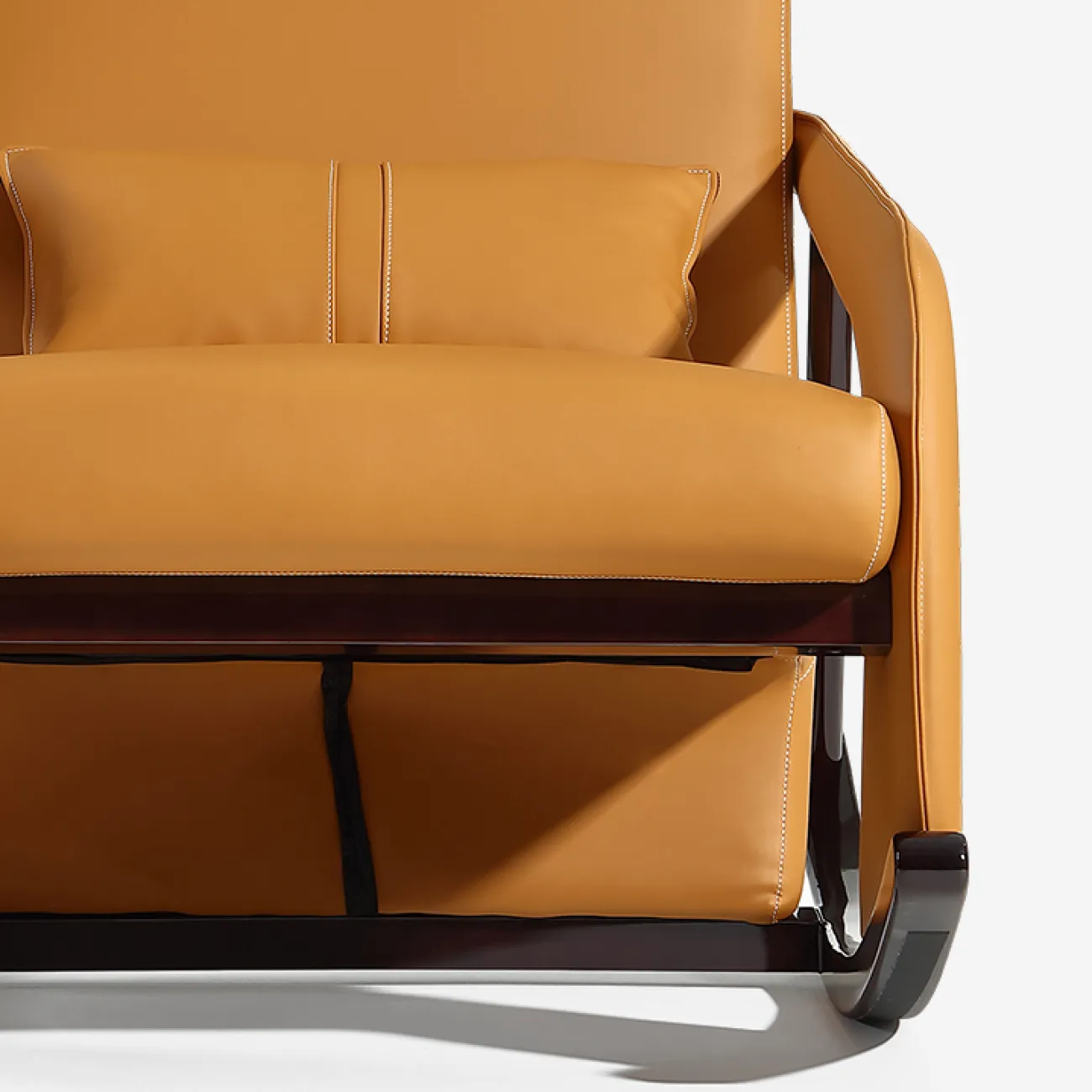 Роскошное кресло-качалка MIVICA  из натуральной кожи KR38608-32