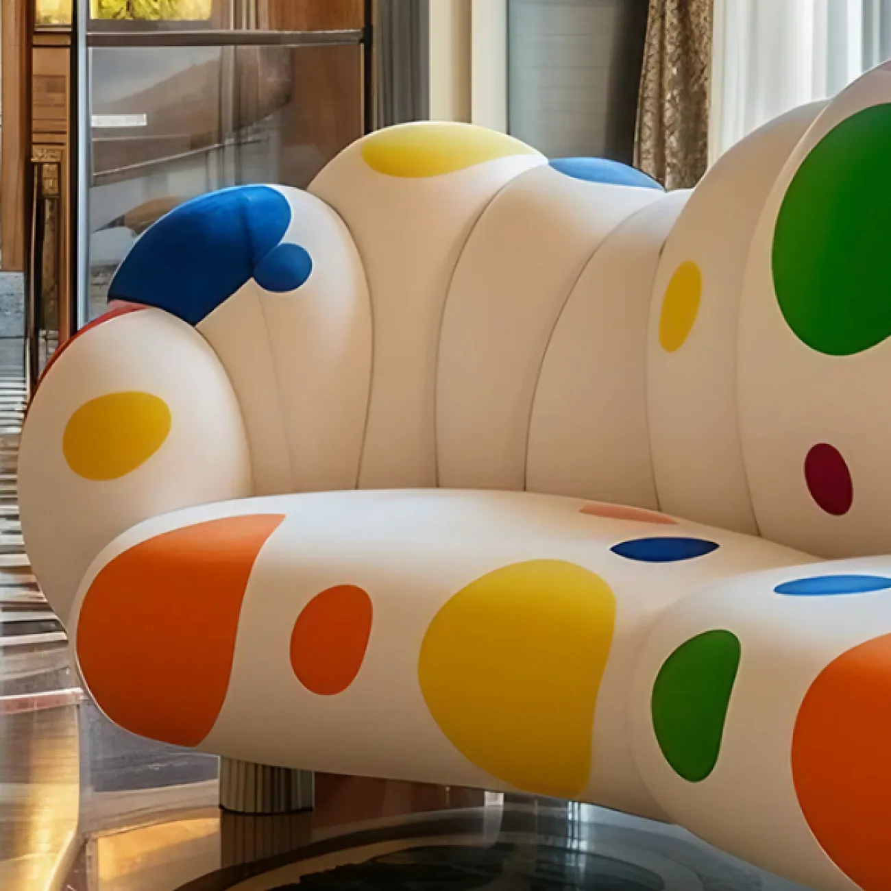 Дизайнерский диван MIVICA из дерева DV38611-32 Дизайнерский диван MIVICA из дерева DV38611-32