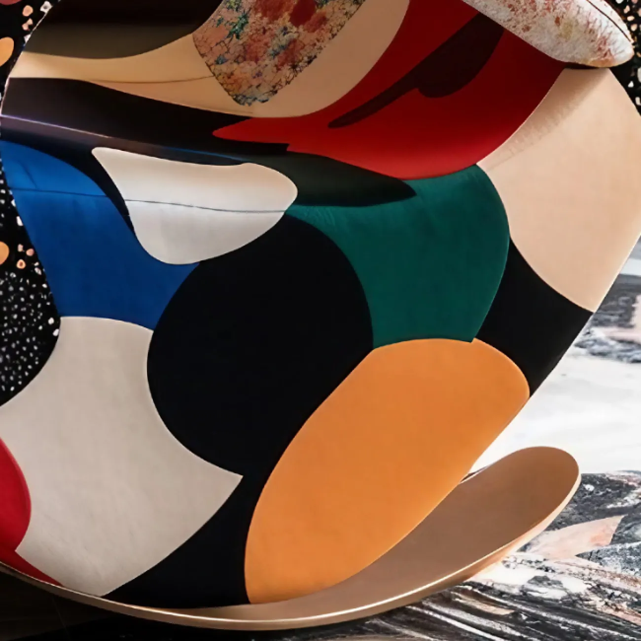 Роскошное кресло-качалка MIVICA уникальной расцветки KR38612-32