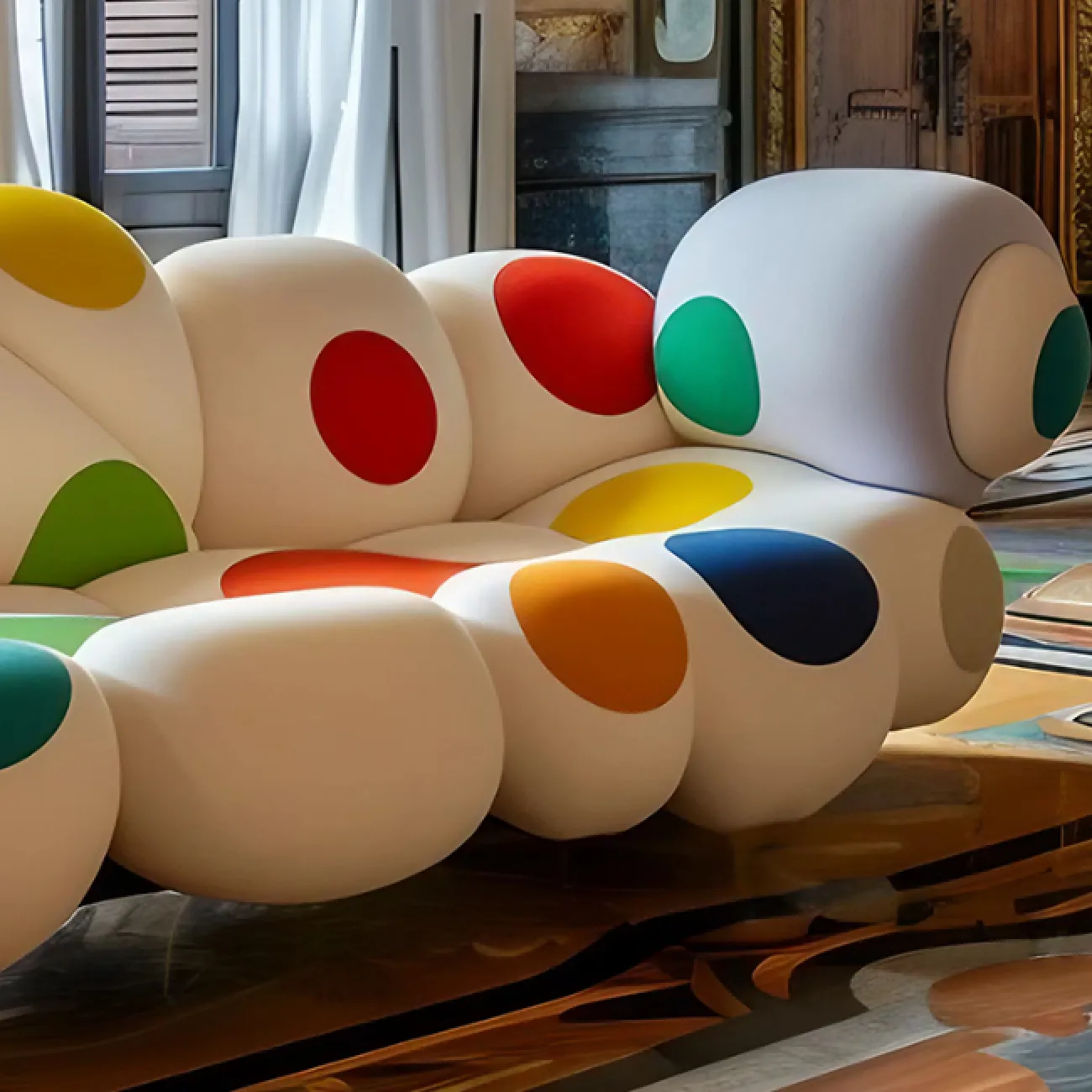 Дизайнерский диван MIVICA из дерева DV38614-32