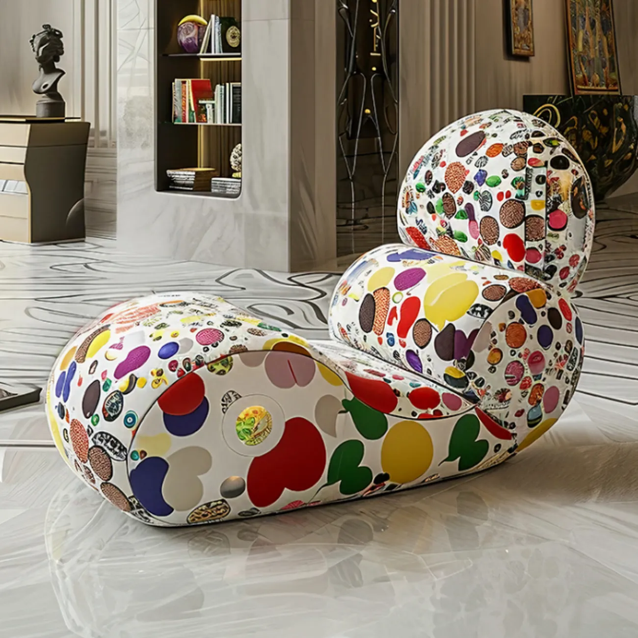 Яркое и необычное кресло MIVICA из дерева KR38615-32