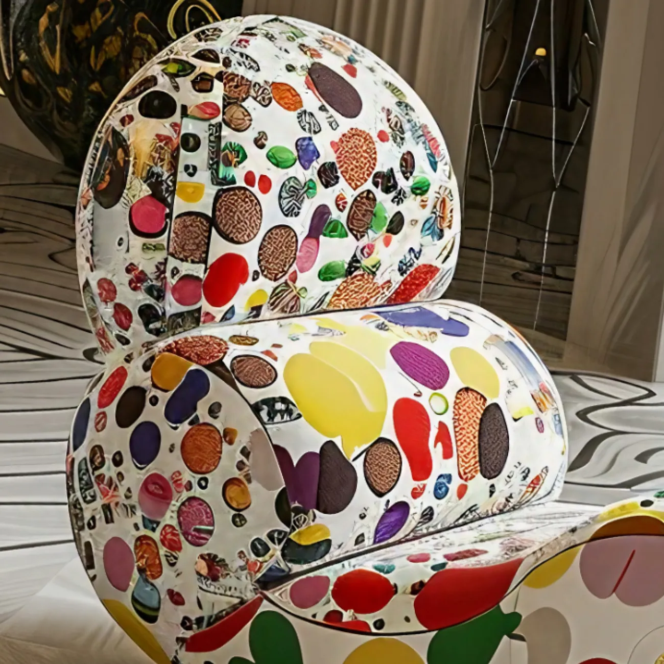 Яркое и необычное кресло MIVICA из дерева KR38615-32