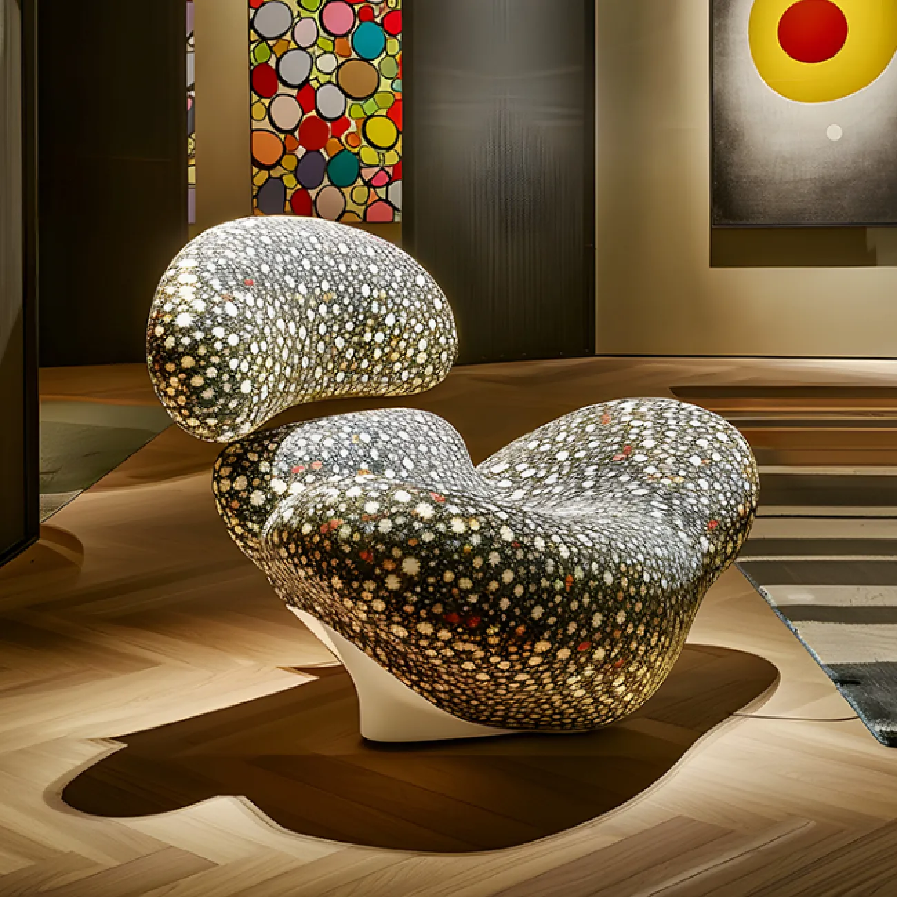 Кресло необычной формы MIVICA из дерева KR38616-32