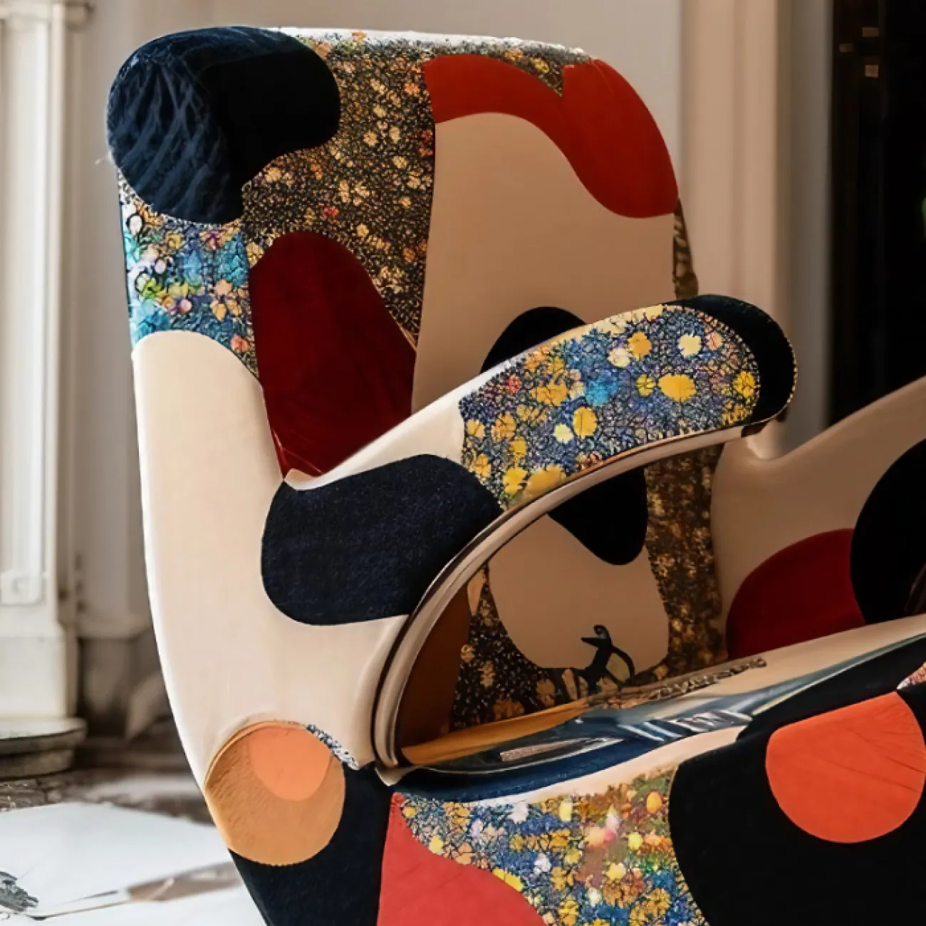 Оригинальное кресло-качалка MIVICA из дерева KR38619-32