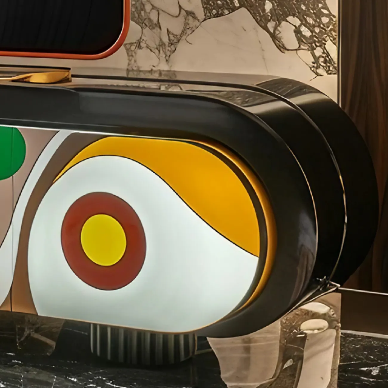 Тумба под телевизор Love Creation от MIVICA из дерева с ручной росписью TB38620-32