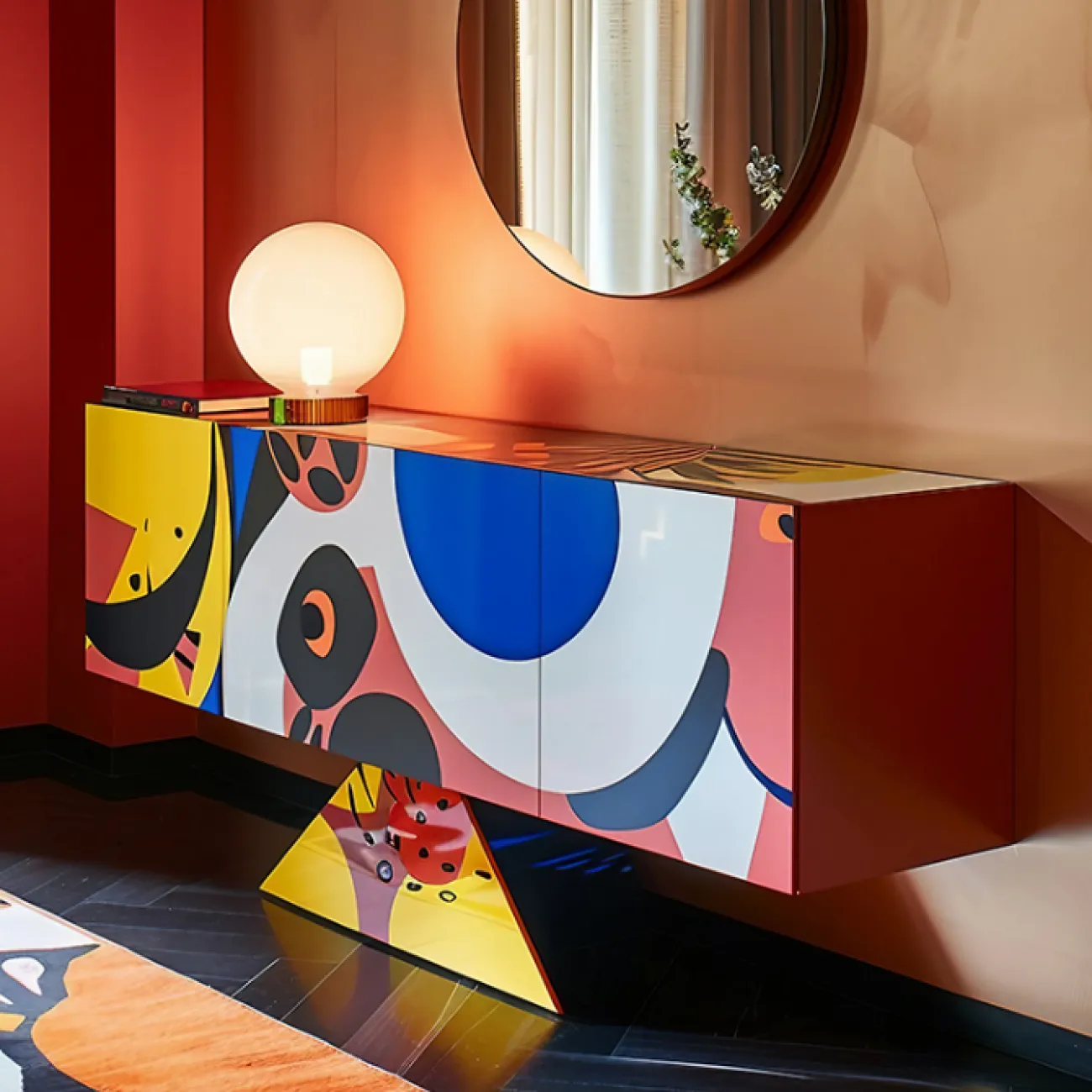 Яркий дизайнерский комод Love Creation от MIVICA из дерева KD38621-32