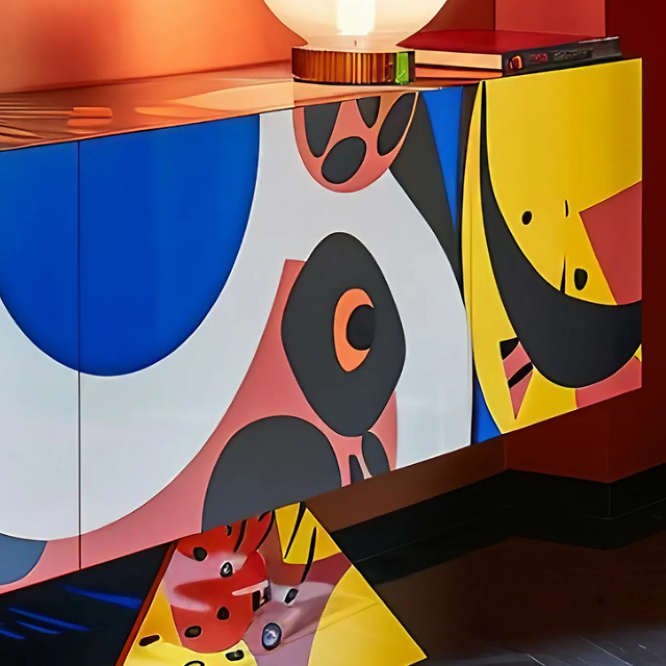 Яркий дизайнерский комод Love Creation от MIVICA из дерева KD38621-32