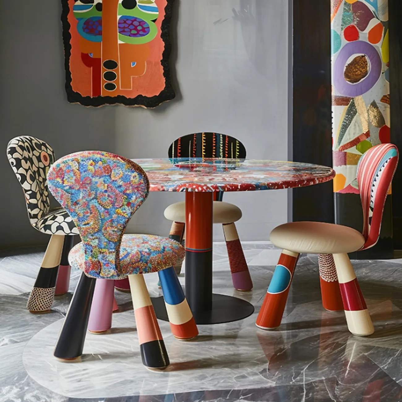 Яркий обеденный стул MIVICA из дерева ST38623-32