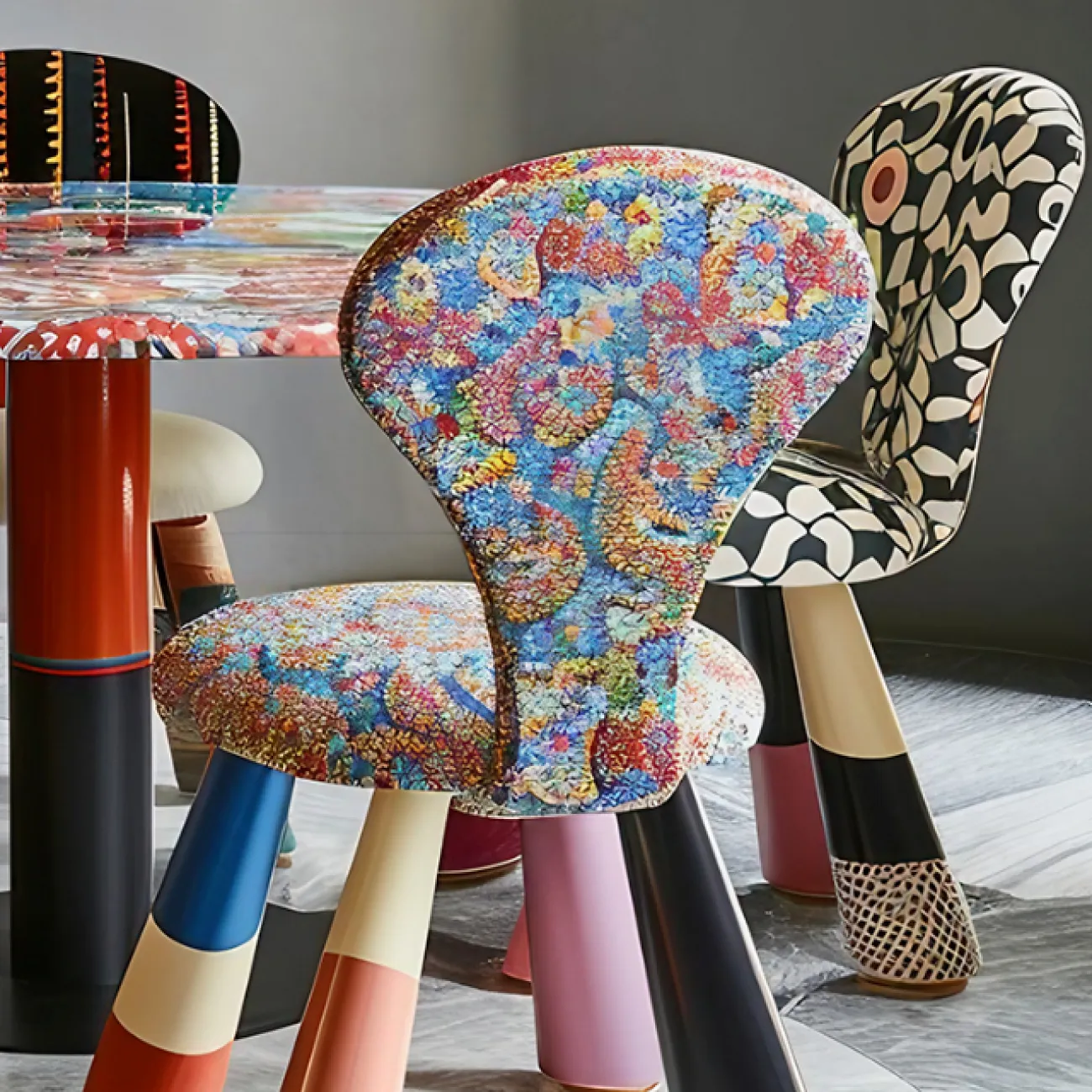 Яркий обеденный стул MIVICA из дерева ST38623-32