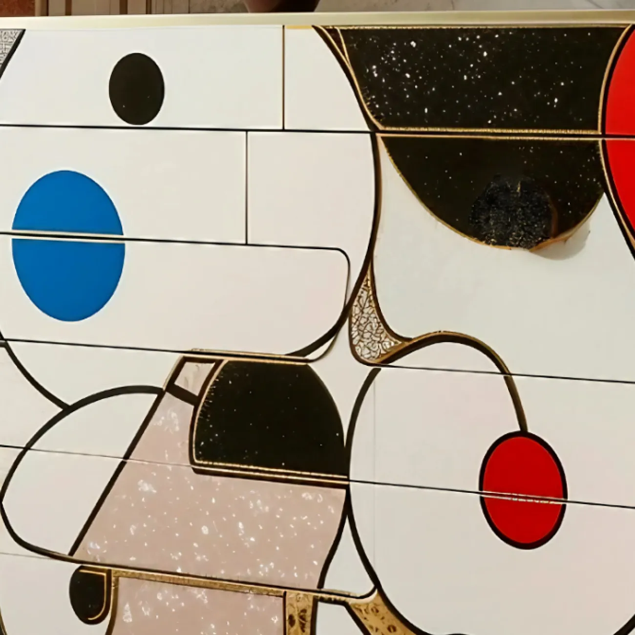 Красочный сервант MIVICA из дерева с художественной росписью SV38626-32