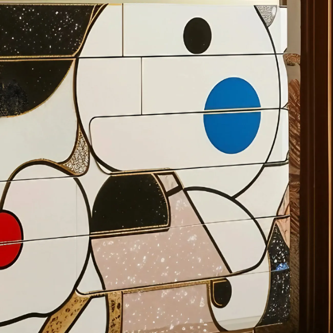 Красочный сервант MIVICA из дерева с художественной росписью SV38626-32