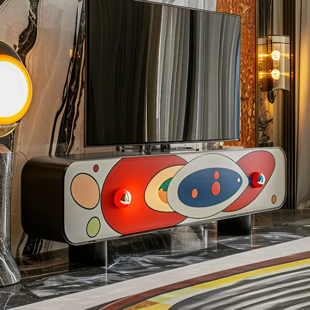 Дизайнерская тумба под телевизор MIVICA из березы TB38627-32