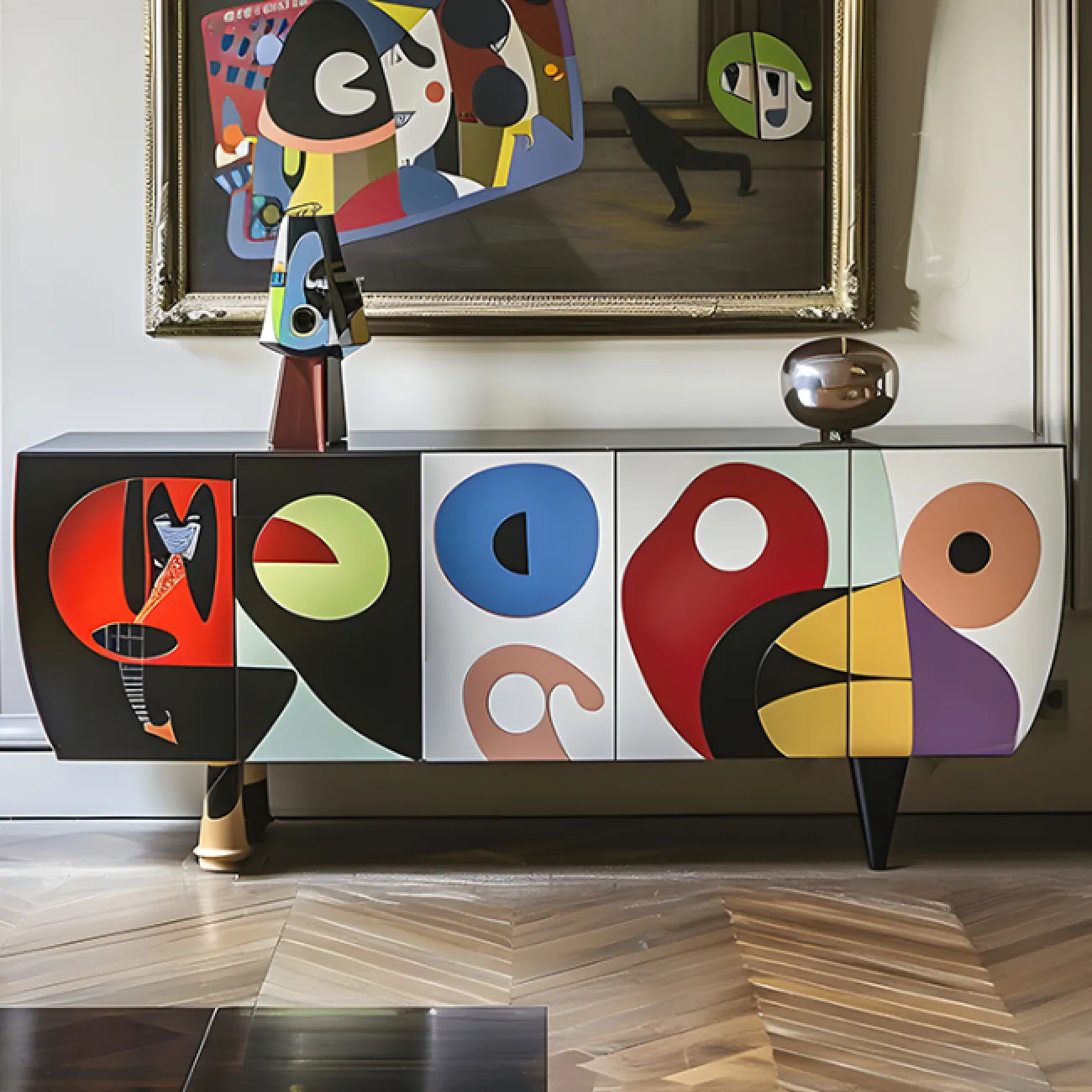 Дизайнерская тумба под телевизор MIVICA из дерева TB38628-32