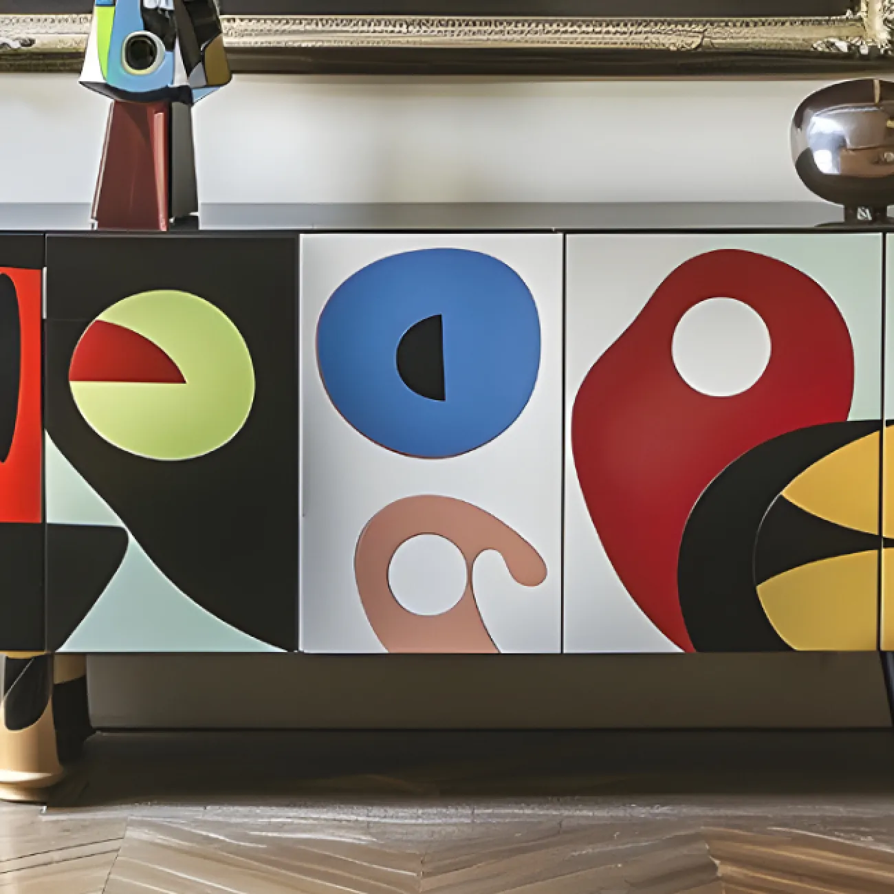 Дизайнерская тумба под телевизор MIVICA из дерева TB38628-32