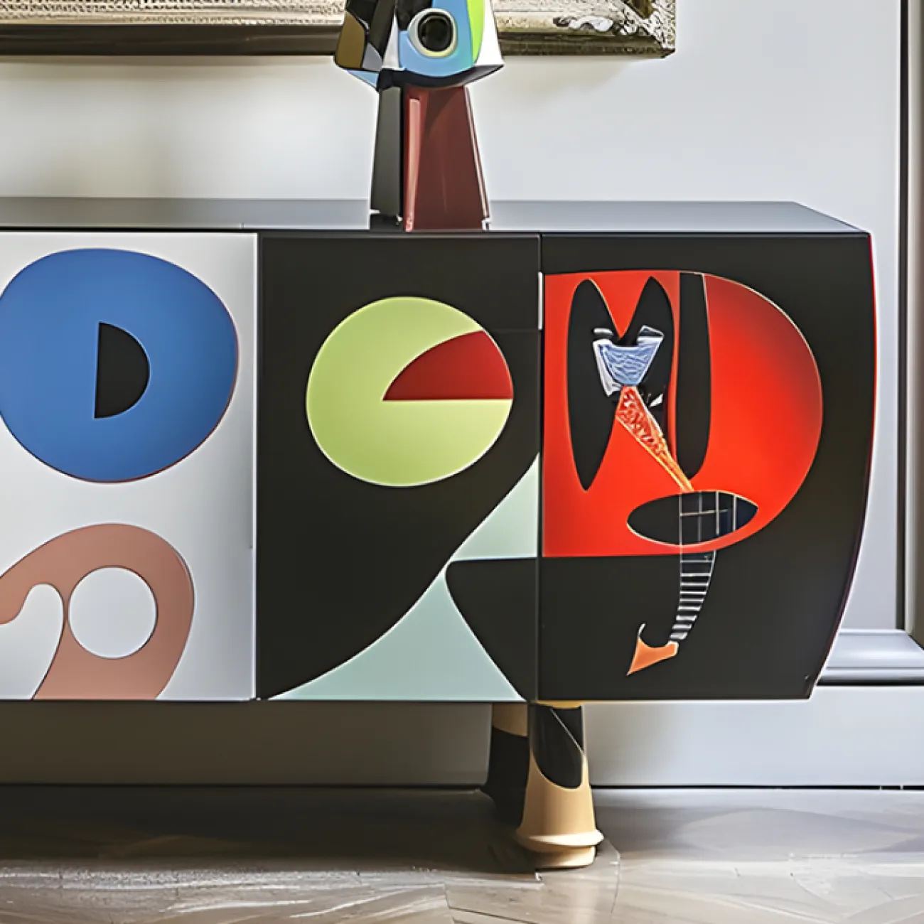 Дизайнерская тумба под телевизор MIVICA из дерева TB38628-32