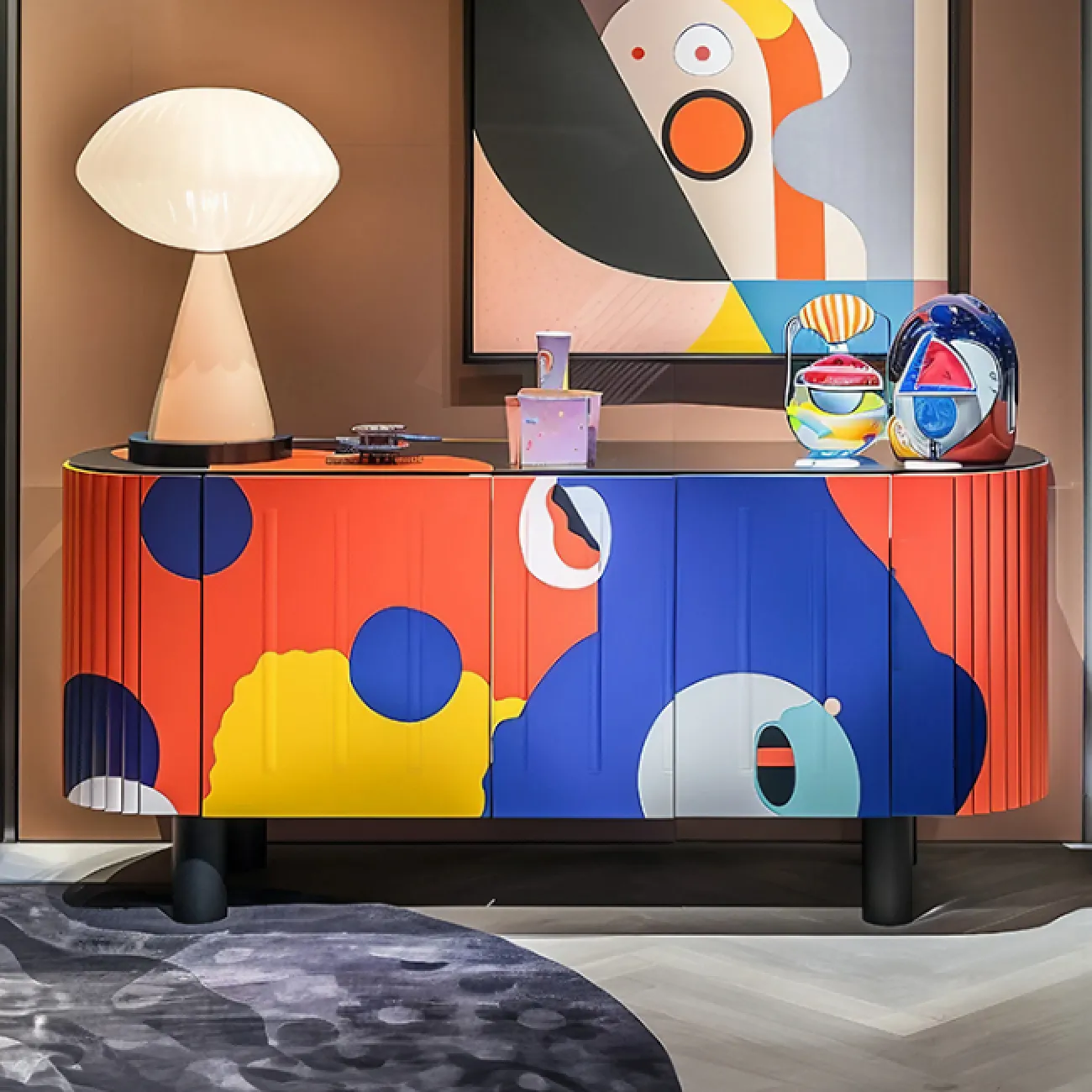 Яркий сервант Memphis от MIVICA из дерева SV38630-32