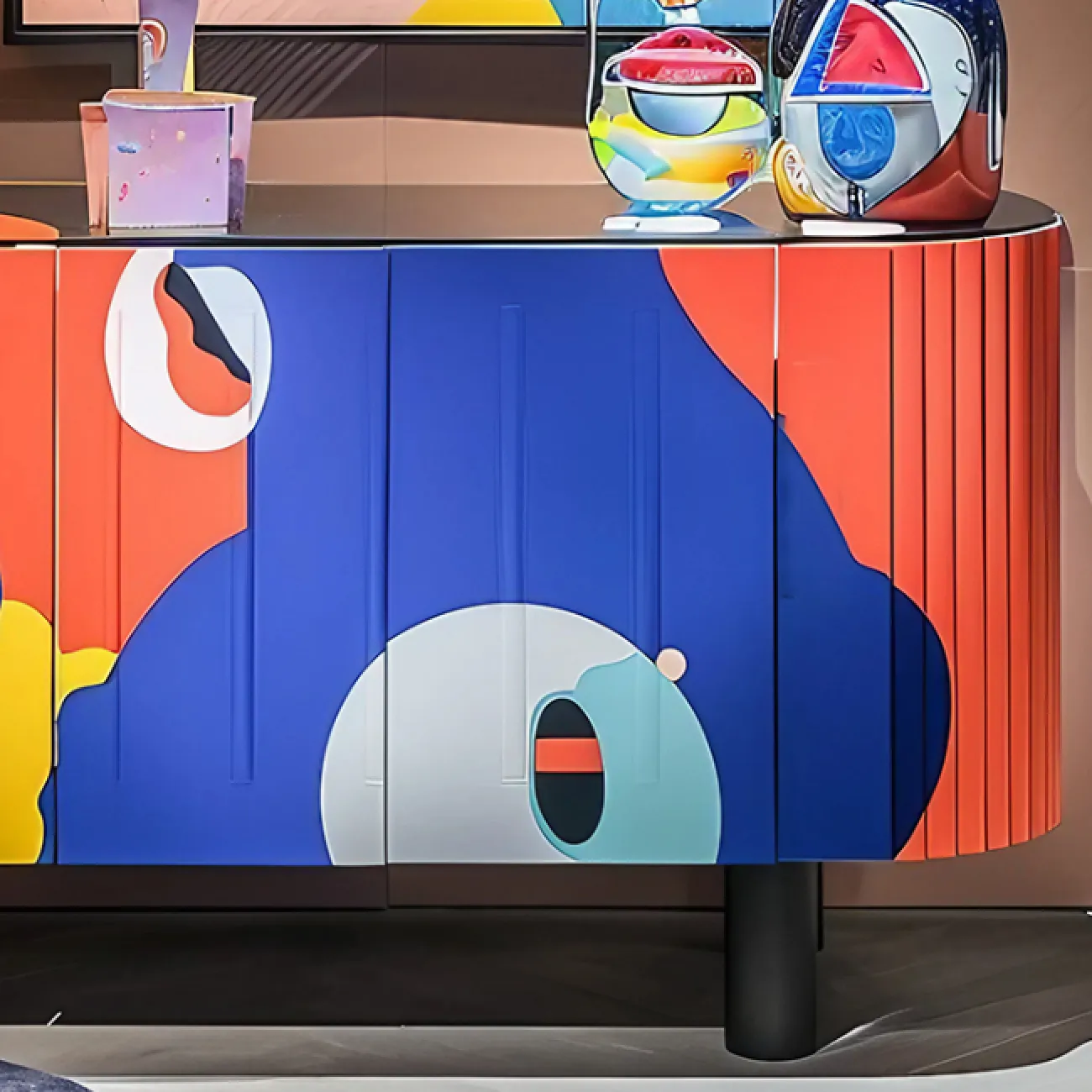 Яркий сервант Memphis от MIVICA из дерева SV38630-32