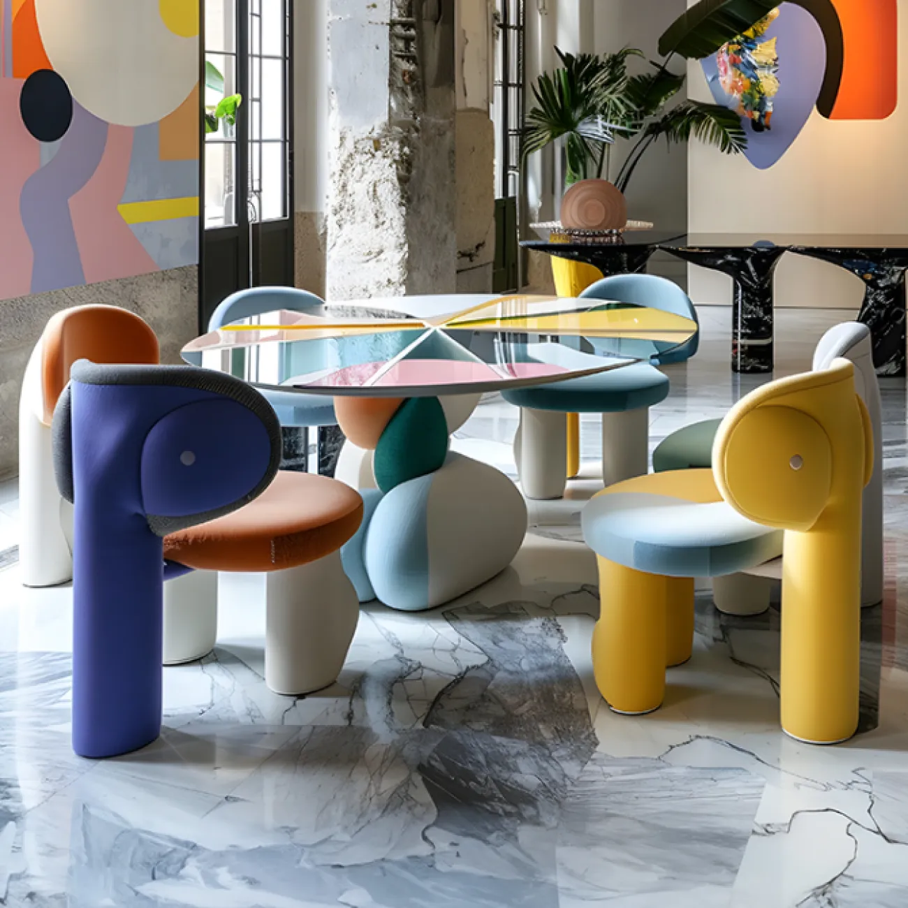 Яркий обеденный стул MIVICA из дерева ST38635-32