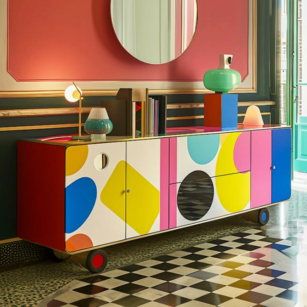 Яркий комод Memphis от MIVICA из берёзы KD38634-32 Яркий комод Memphis от MIVICA из берёзы KD38634-32