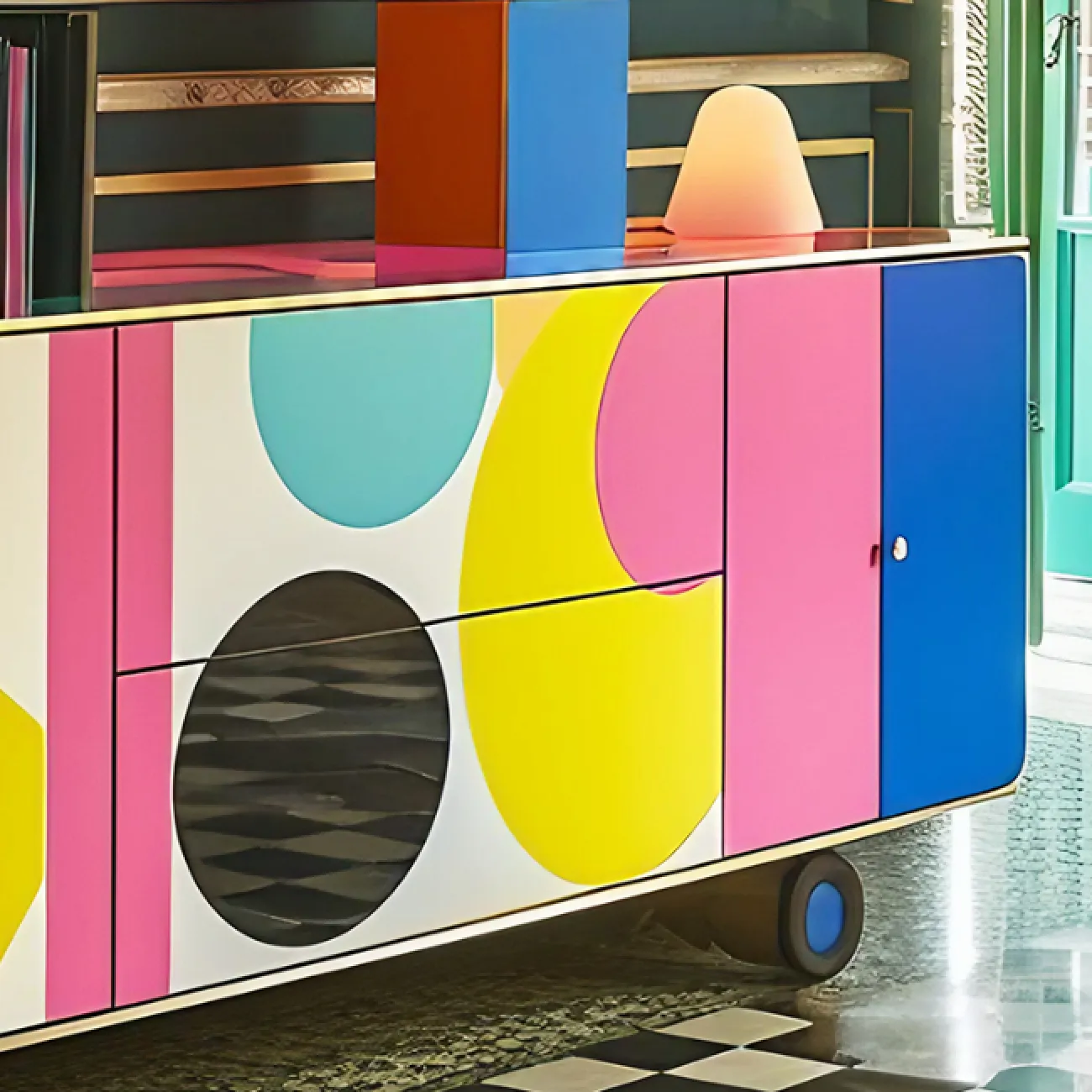 Яркий комод Memphis от MIVICA из берёзы KD38634-32 Яркий комод Memphis от MIVICA из берёзы KD38634-32