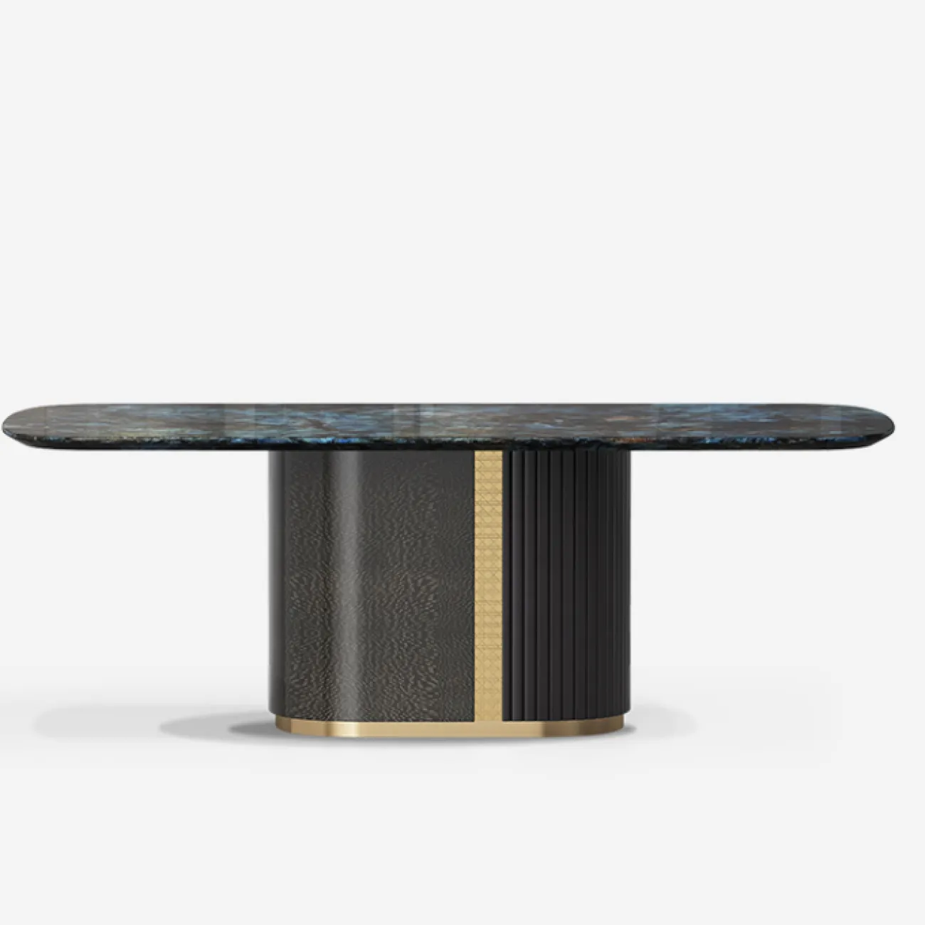 Роскошный обеденный стол MIVICA из дерева и мрамора OS38640-32