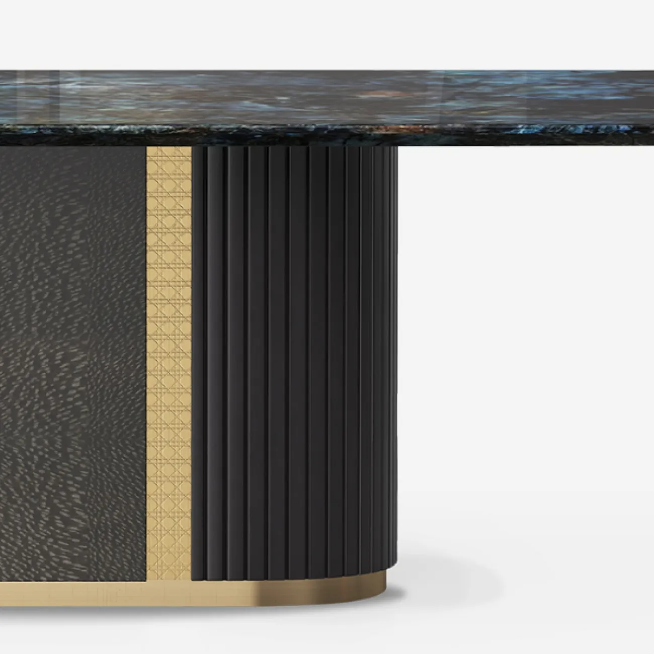 Роскошный обеденный стол MIVICA из дерева и мрамора OS38640-32