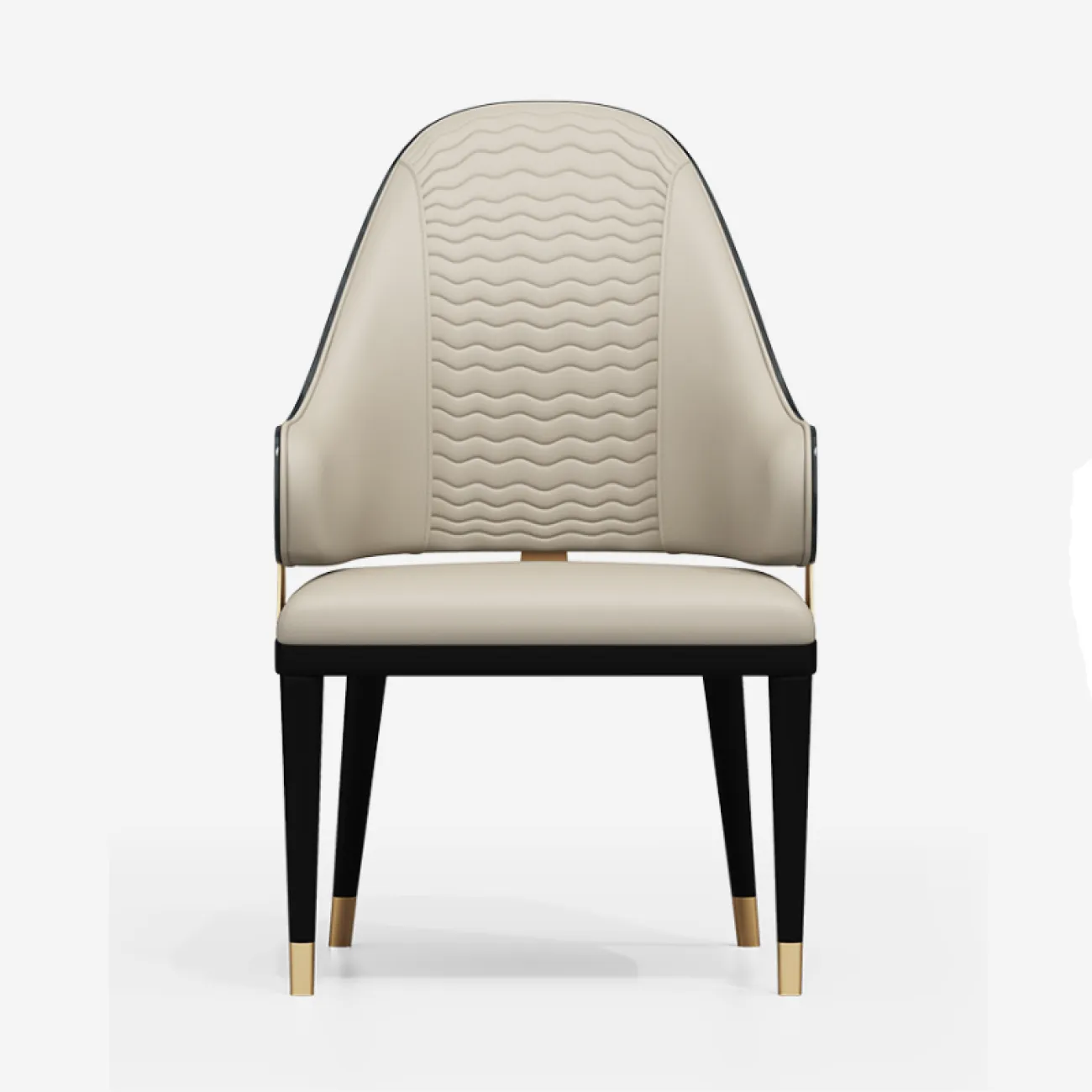 Стильный обеденный стул MIVICA из дерева и кожи ST38641-32