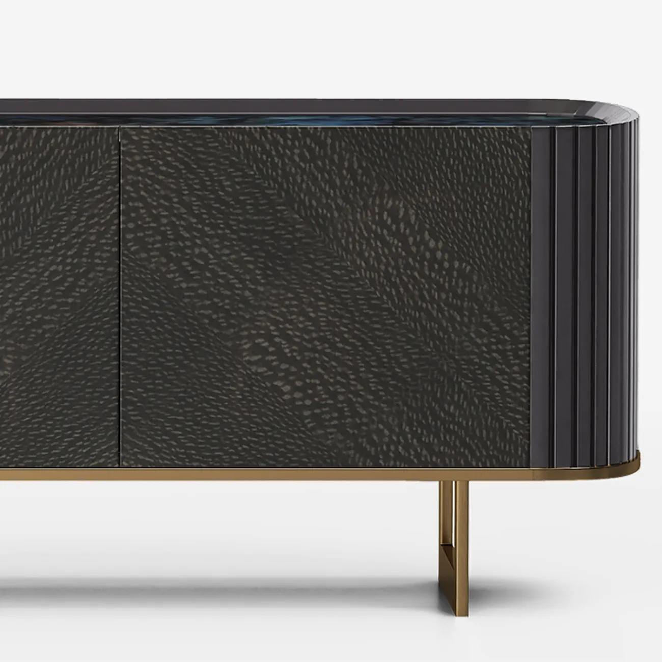 Элегантная тумба под телевизор MIVICA из бука и мрамора TB38642-32