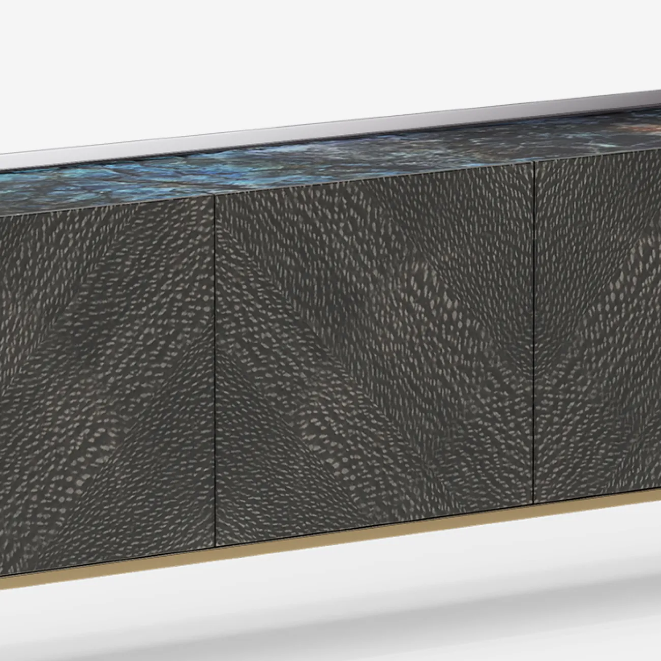 Элегантная тумба под телевизор MIVICA из бука и мрамора TB38642-32