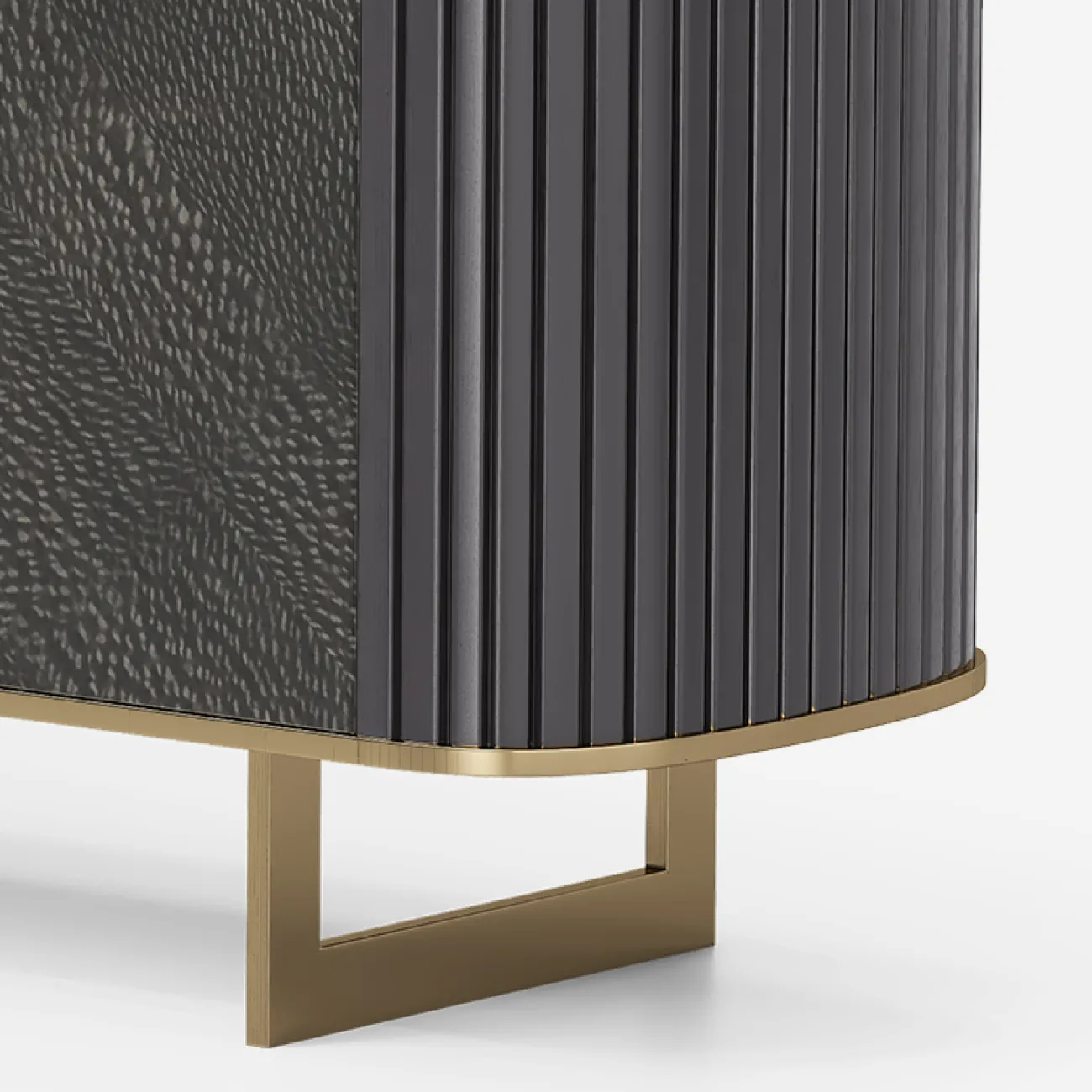 Элегантная тумба под телевизор MIVICA из бука и мрамора TB38642-32