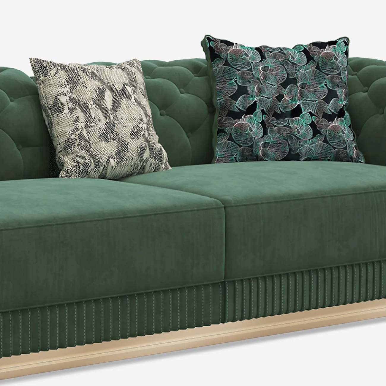 Респектабельный диван MIVICA из натуральной матовой кожи и бука DV38647-32