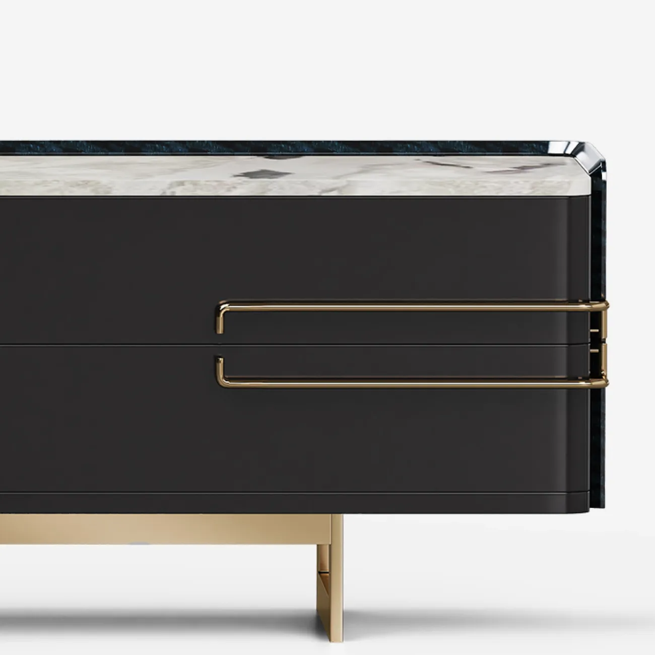 Элегантная тумба под телевизор MIVICA из бука и мрамора TB38650-32