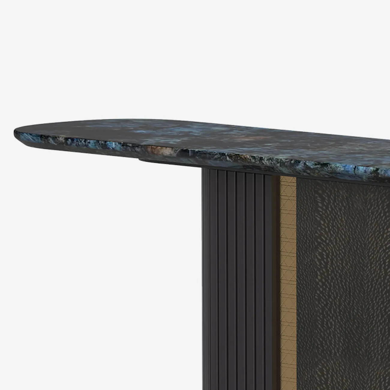 Элегантный пристенный столик MIVICA из мрамора и дерева PS38654-32