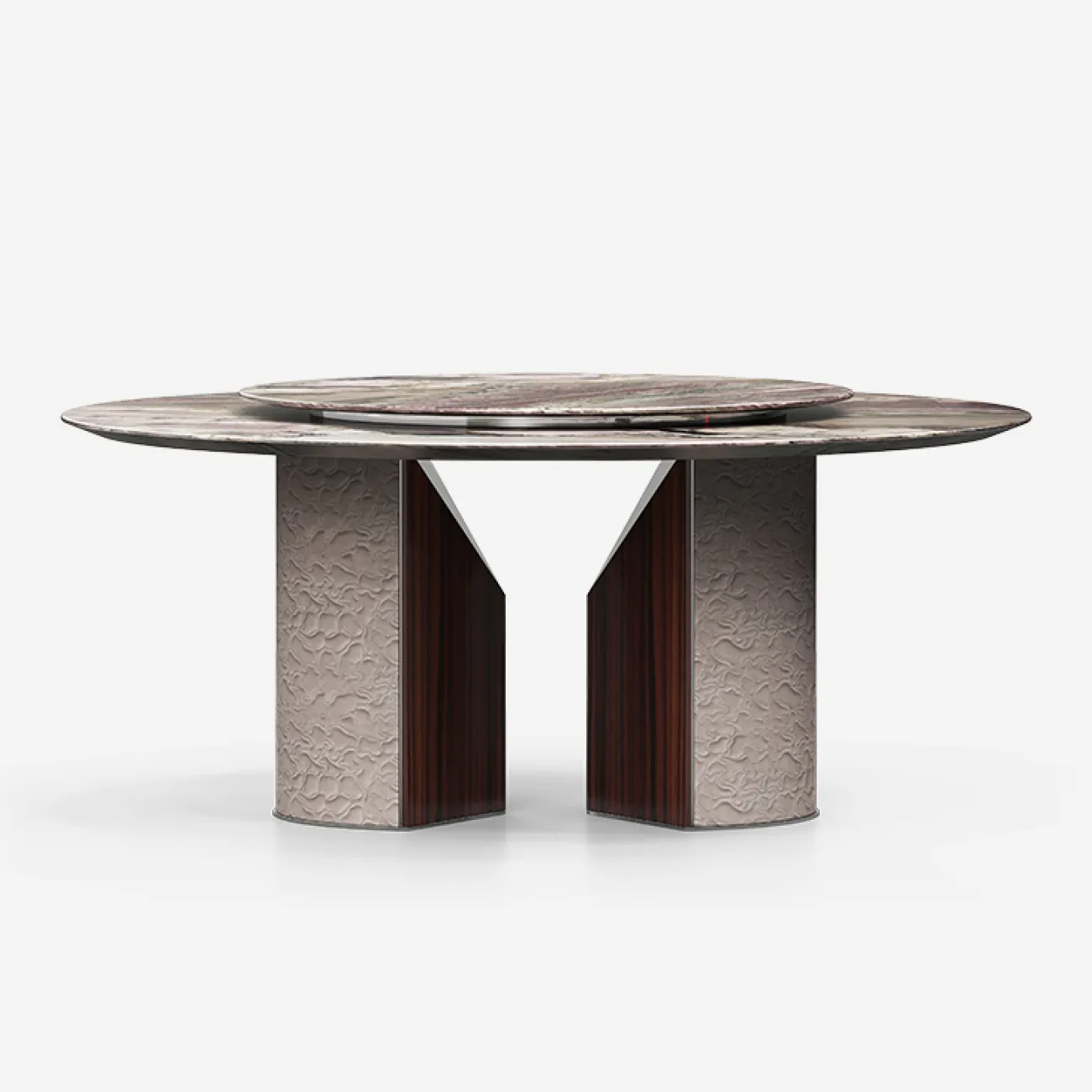 Роскошный поворотный обеденный стол MIVICA с мраморной столешницей OS38657-32