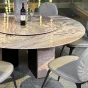 Роскошный поворотный обеденный стол MIVICA с мраморной столешницей OS38657-32