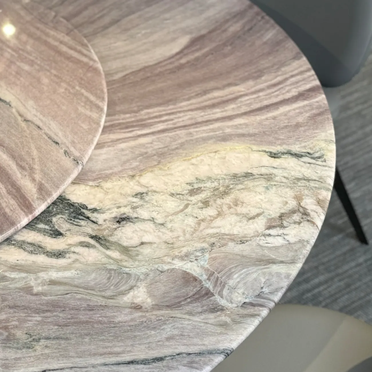 Роскошный поворотный обеденный стол MIVICA с мраморной столешницей OS38657-32