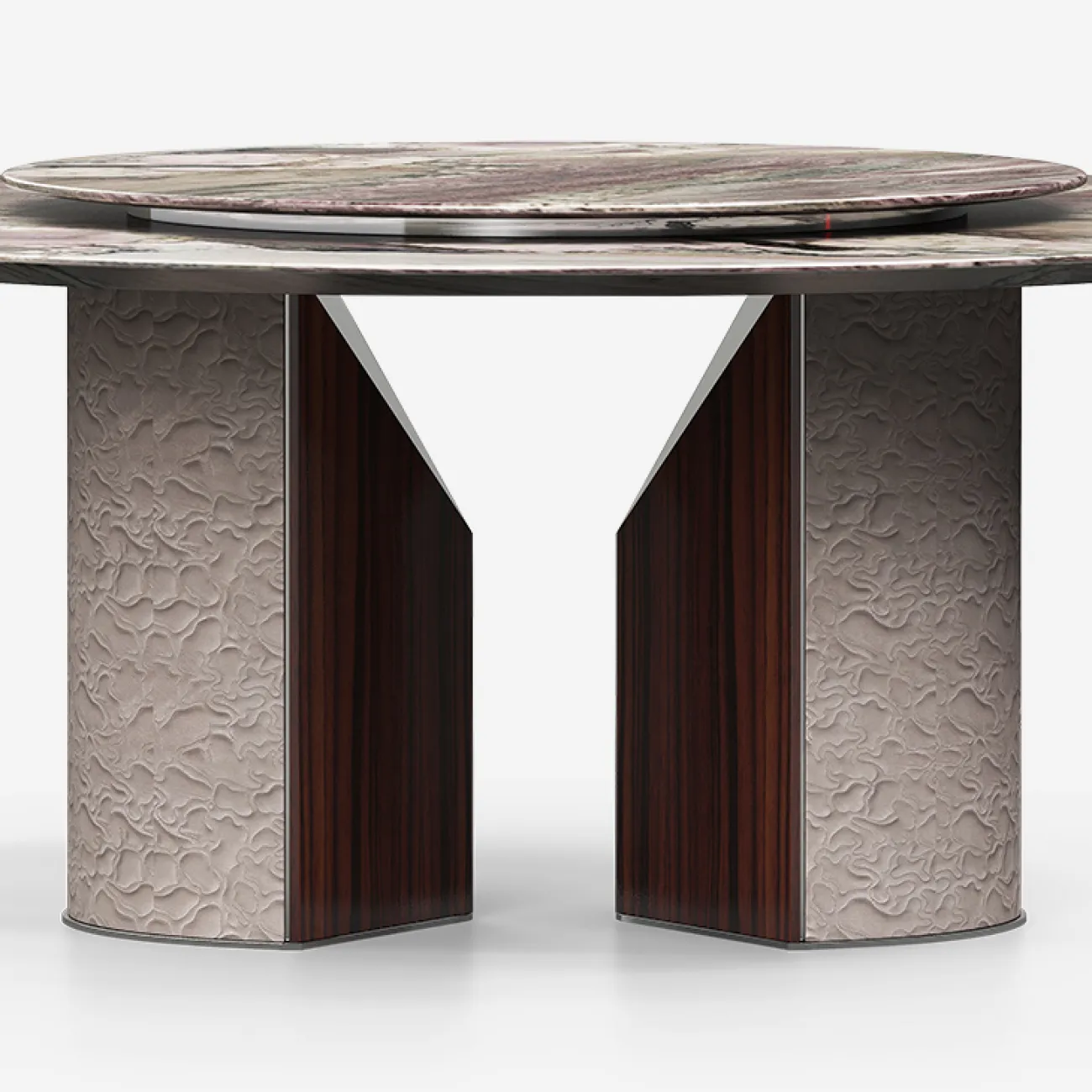 Роскошный поворотный обеденный стол MIVICA с мраморной столешницей OS38657-32