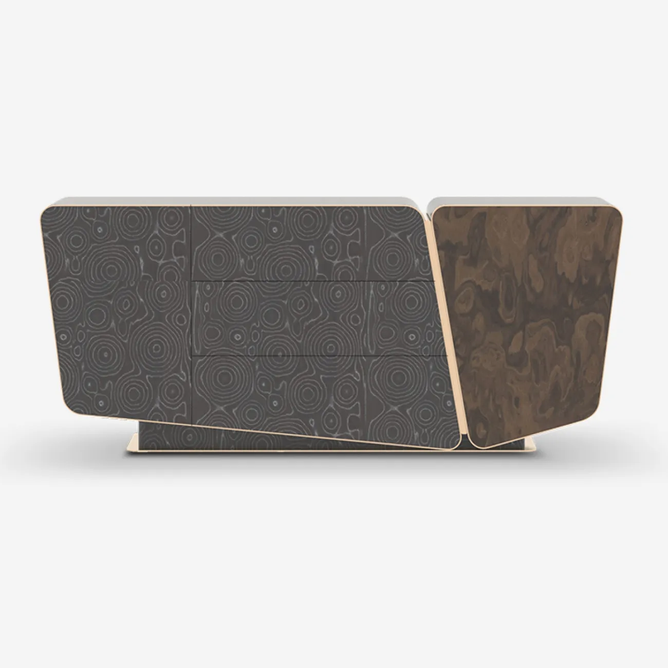 Элегантный комод MIVICA из дерева и разнофактурного шпона KD38663-32