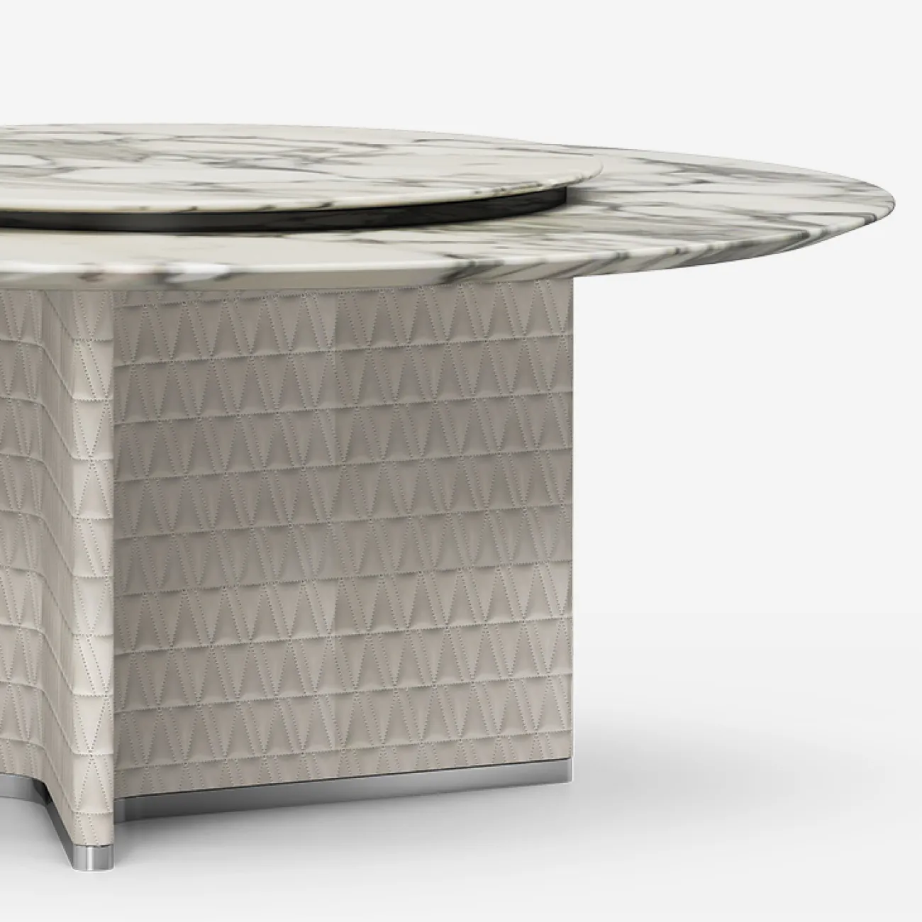 Роскошный поворотный обеденный стол MIVICA с мраморной столешницей OS38665-32