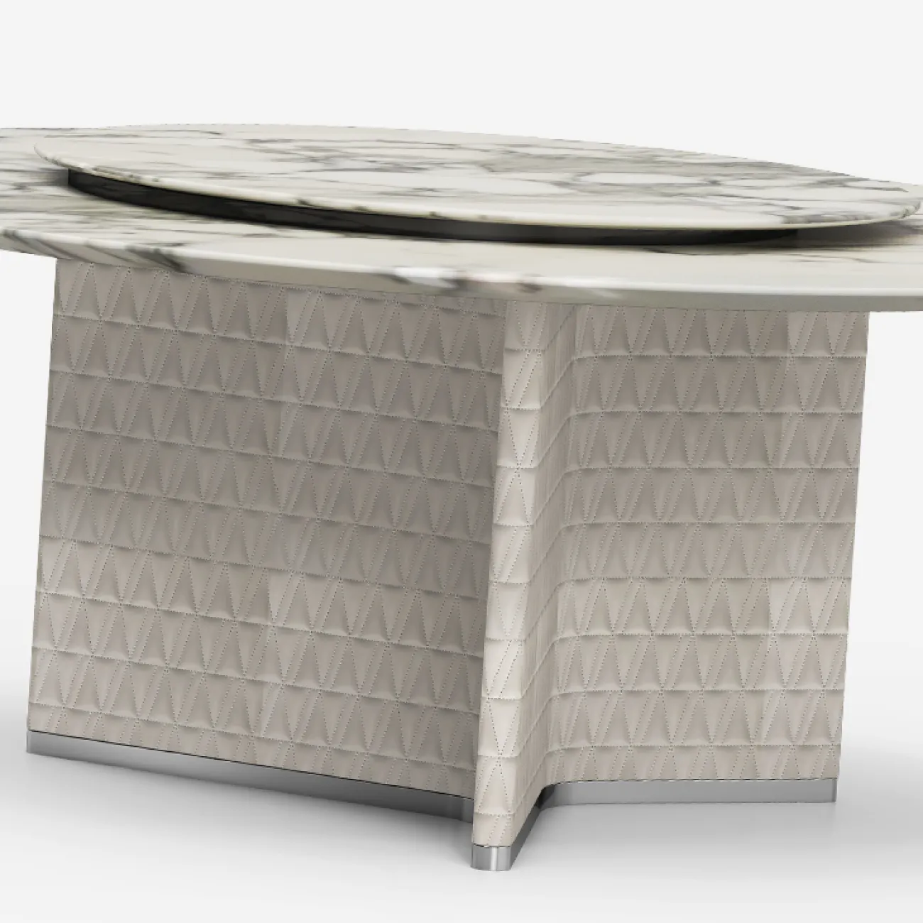 Роскошный поворотный обеденный стол MIVICA с мраморной столешницей OS38665-32