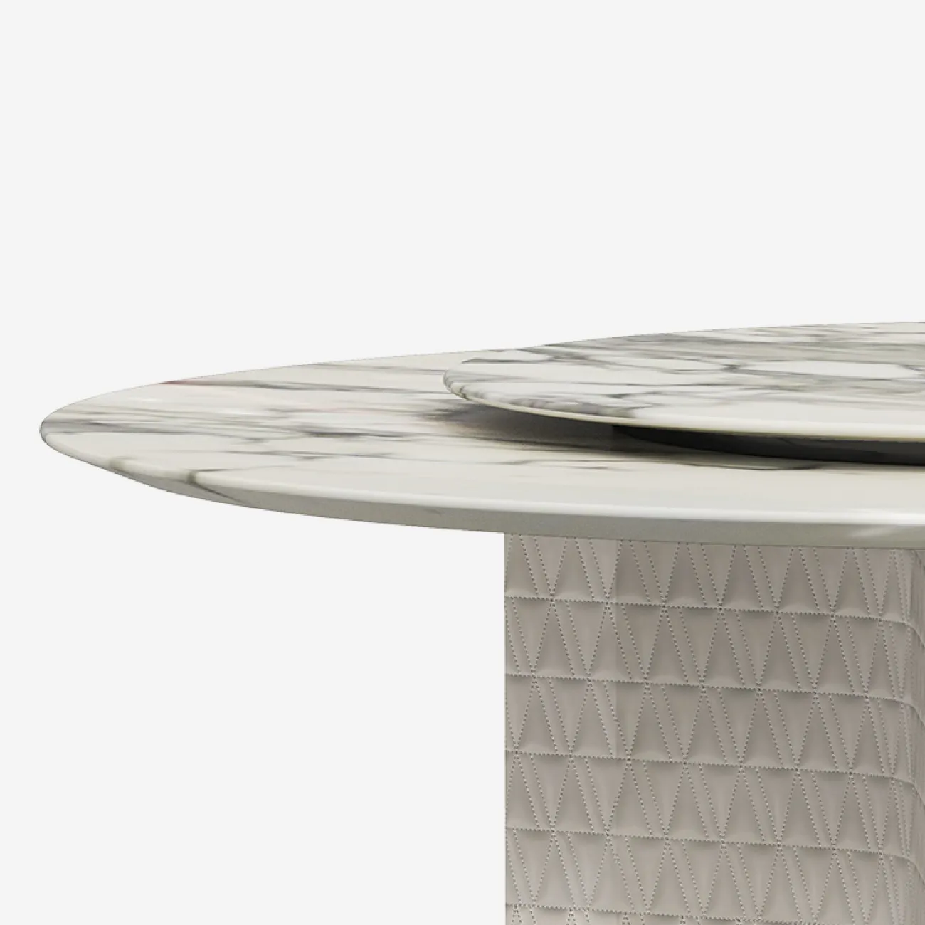 Роскошный поворотный обеденный стол MIVICA с мраморной столешницей OS38665-32