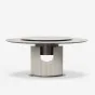 Роскошный поворотный обеденный стол MIVICA с мраморной столешницей OS38667-32