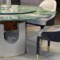 Роскошный поворотный обеденный стол MIVICA с мраморной столешницей OS38667-32