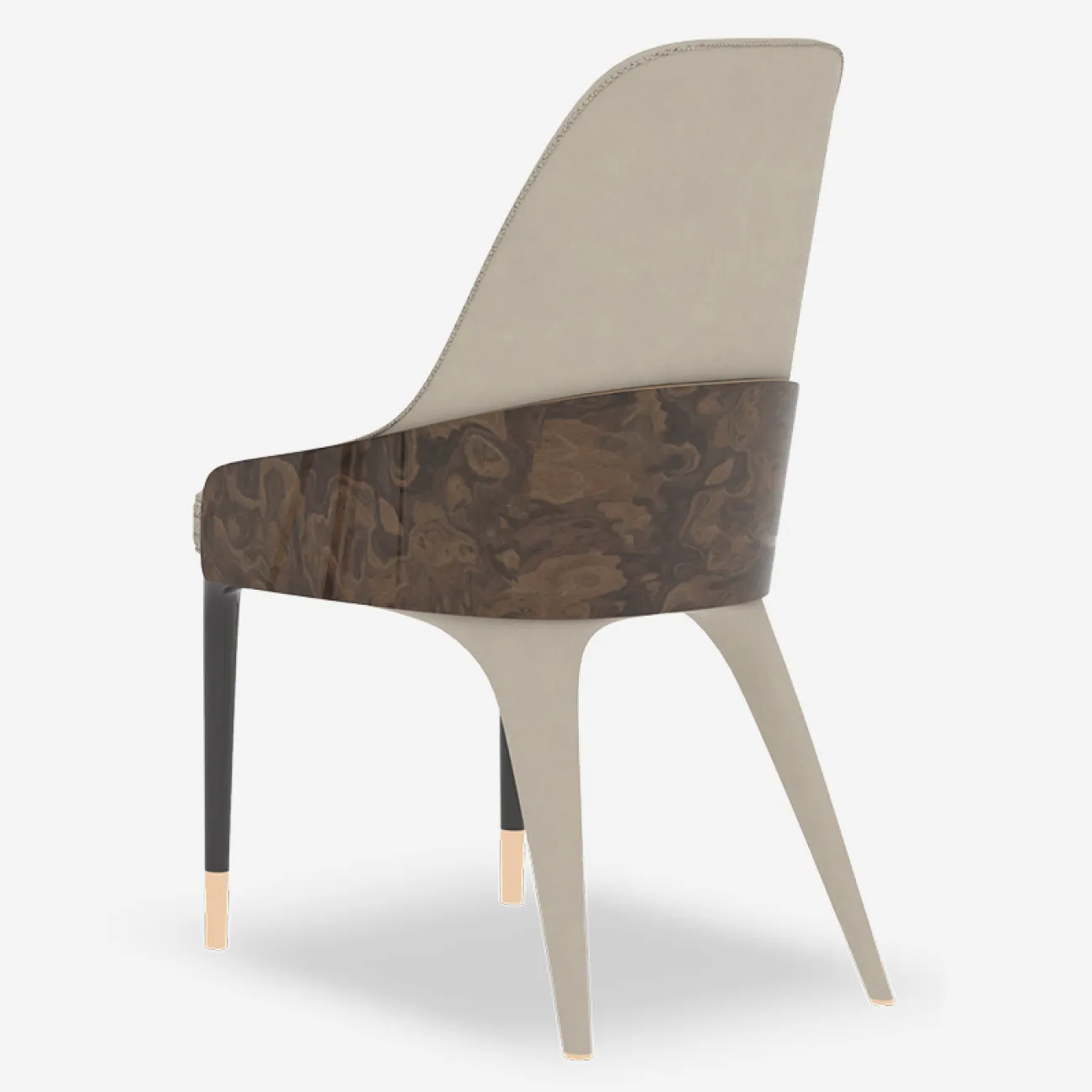 Эргономичный обеденный стул MIVICA из дерева и кожи ST38668-32