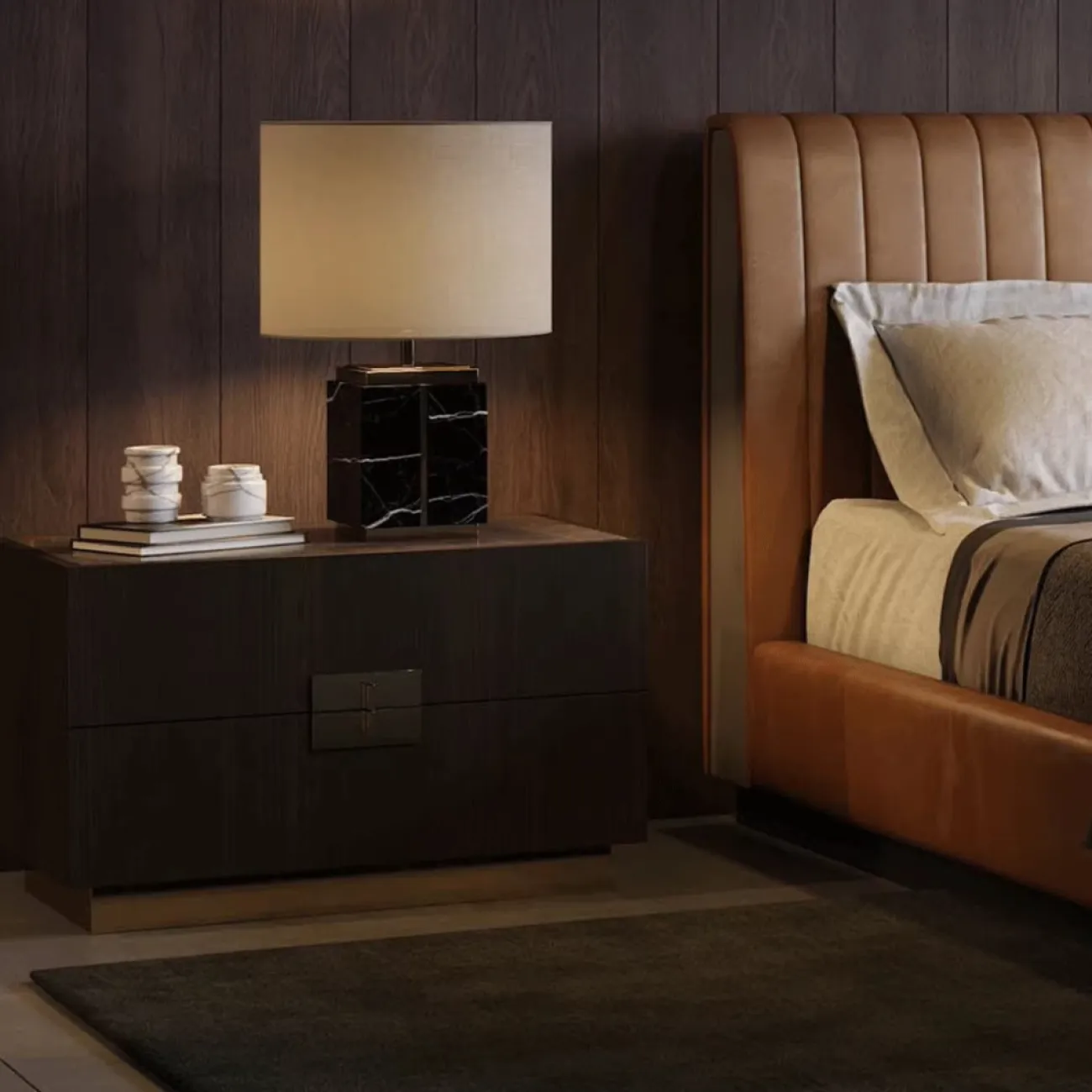 Дизайнерская Мраморная Прикроватная Тумба Yanshe от LaLume