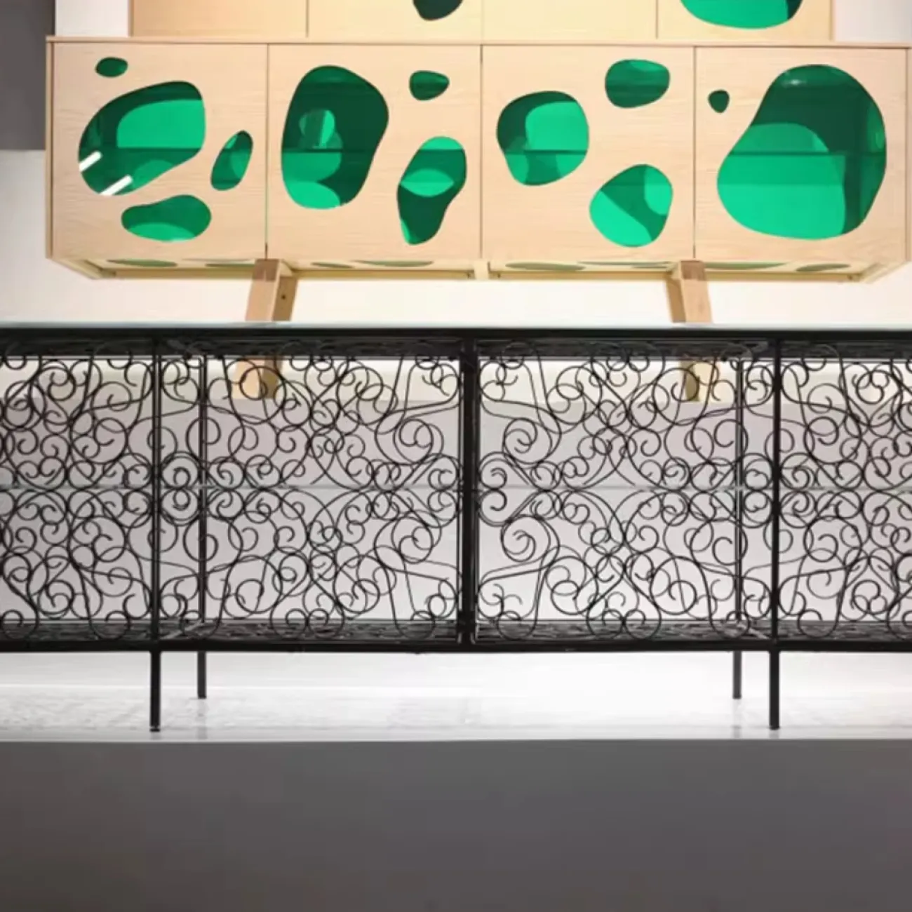 Дизайнерский Комод под Телевизор Губчатое Стекло Yanshe от LaLume